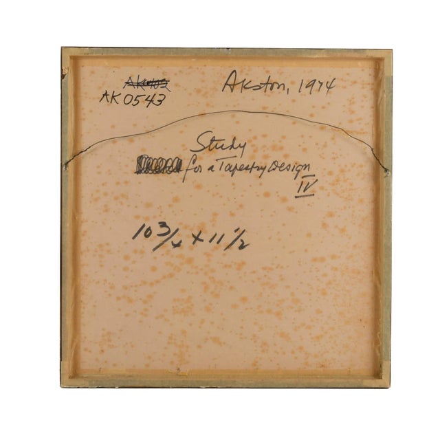 Late 20th Century Framed Signed James Akston Mixed Media Painting For Sale - Image 5 of 11