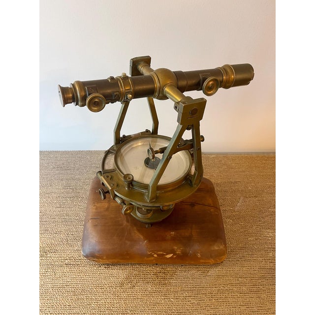 Wood Antique W. & l.e. Gurley Brass Surveyor’s Transit, Troy Ny, Circa 1890–1905 For Sale - Image 7 of 9