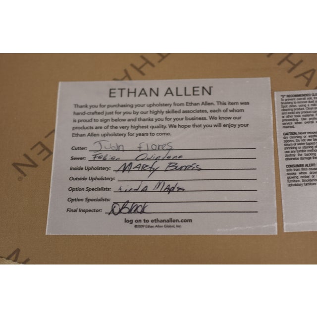 Ethan Allen Ethan Allen Versailles Accent Chair in Linen For Sale - Image 4 of 17