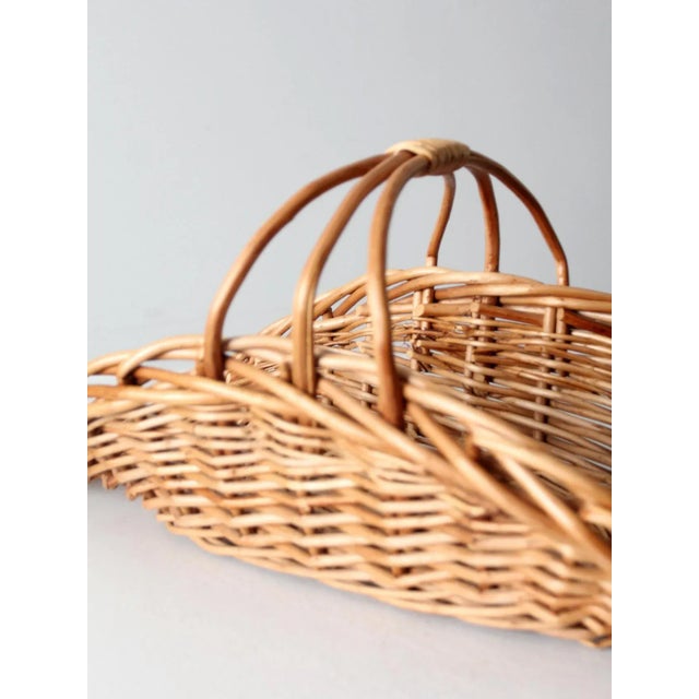 Vintage Wicker Log Basket For Sale - Image 9 of 10