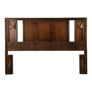 Mid Century Modern Walnut Twin Headboard by Perspecta From Kent Coffey For Sale