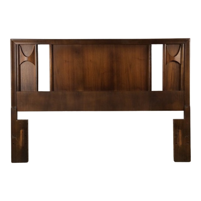 Mid Century Modern Walnut Twin Headboard by Perspecta From Kent Coffey For Sale