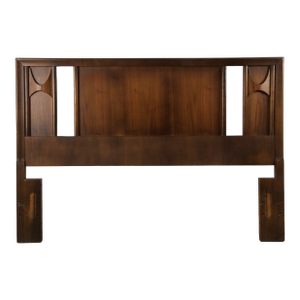 Mid Century Modern Walnut Twin Headboard by Perspecta From Kent Coffey