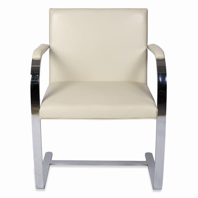 The famous modernist Brno Flat chair was designed in 1929–1930 by Ludwig Mies van der Rohe and Lilly Reich for the bedroom...