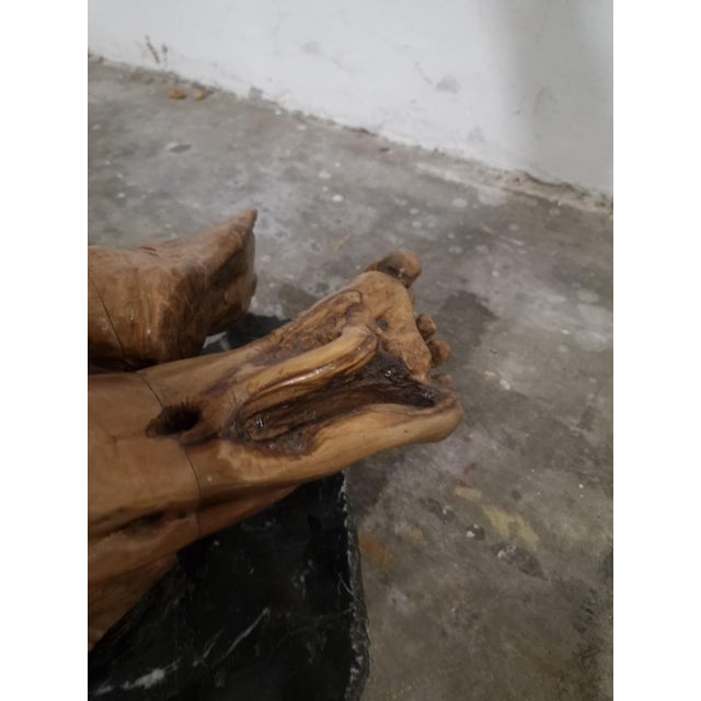 Black Tiburzi, Large Christ Sculpture, Olive Wood, 1920s For Sale - Image 8 of 18