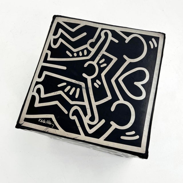Black Keith Haring Stool from Creativando, 1990s For Sale - Image 8 of 8