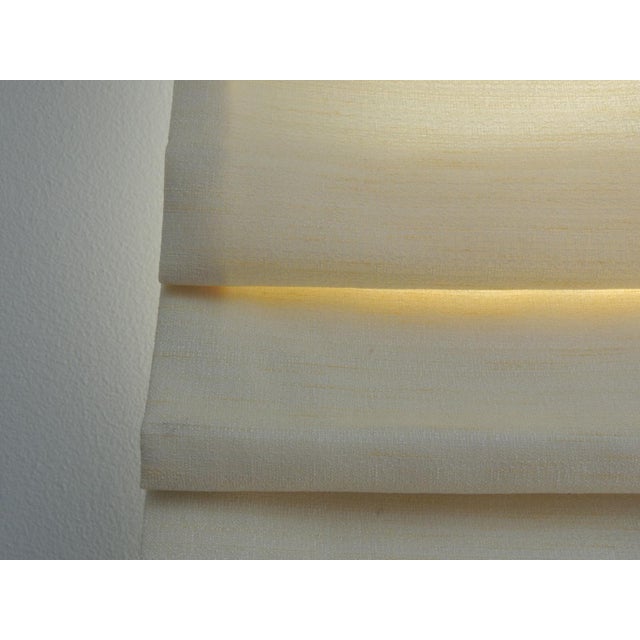 Beige Beige Silk Color Soft Pleated Window Roman Shade For Sale - Image 8 of 10