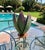 Forest Green Vintage Moroccan Hand-Crafted Metal Lotus Sculpture For Sale - Image 8 of 11