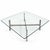 Mid-Century Modern Vintage Aluminum & Glass Coffee Table For Sale - Image 3 of 6