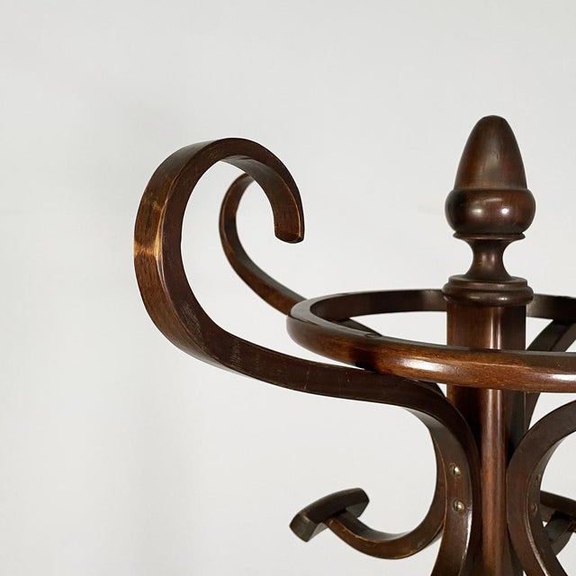 Austrian Floor Coat Rack in Wood, 1940s For Sale - Image 9 of 18