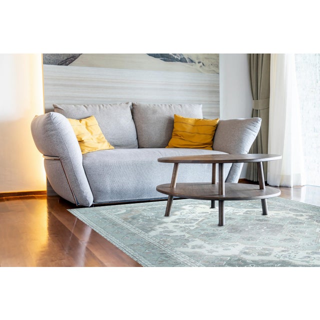 Light Gray 8x10 Selene Oriental Gray Medallion Contemporary Handmade Wool Carpet Rug For Sale - Image 8 of 8