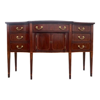 Henkel Harris Mahogany Inlaid Federal Style Sideboard For Sale