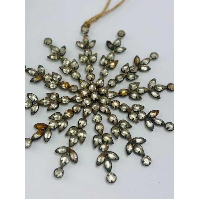 Large Vintage Rhinestone Ornaments, a Set of 2 For Sale - Image 4 of 9