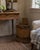 A handsome late 19th-century wooden bucket bound with two iron straps and finished with a simple upright back handle. Its...