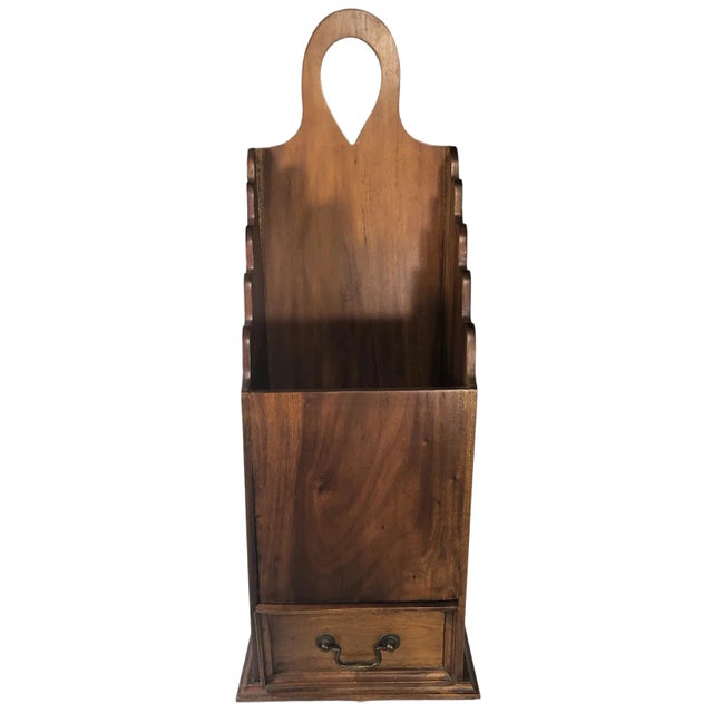 Wood Large Antique Mahogany Pipe Box For Sale - Image 7 of 7