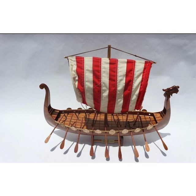Not Yet Made - Made To Order Hand-Carved Viking Longship Model - Nautical Statement Decor for Coastal & Modern Interiors For Sale - Image 5 of 15