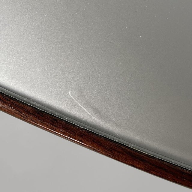 Wood Mid-Century Modern Italian Oval Wooden and Glass Table, 1950s For Sale - Image 7 of 18