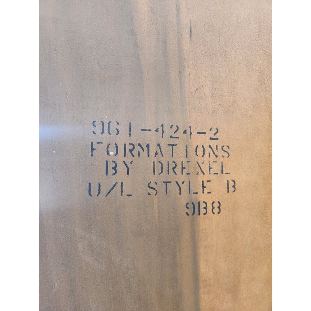 Vintage Drexel Formations Burl Wood Display Cabinet For Sale - Image 16 of 16