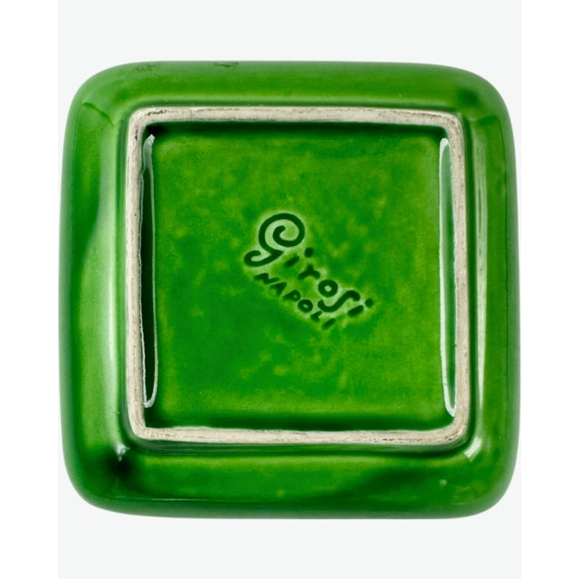 Green Vintage Parco Dei Principi Rome Ashtray Green Ceramic Hotel Catchall Italy For Sale - Image 8 of 9