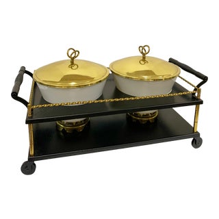 1970s Fire King Food Warmer Set For Sale