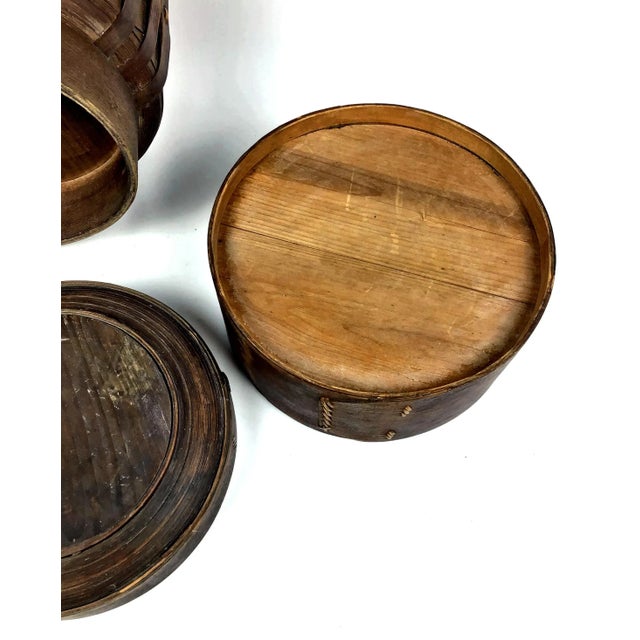 1900s Chinese Wood and Reed Wedding Basket For Sale - Image 9 of 13