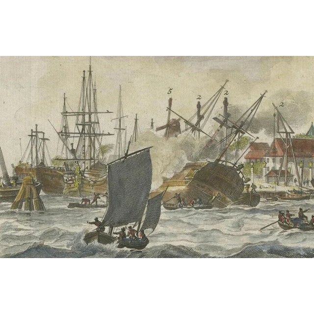 Vinkeles, 1779 View of Onrust Island Near Batavia with Voc Shipyard Activity, 1779, Print For Sale - Image 6 of 10