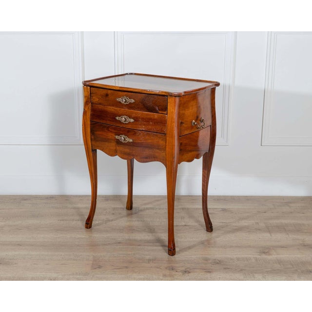 Late 19th-Century French Walnut Bedside Cabinet with Hidden Writing Desk For Sale - Image 9 of 11