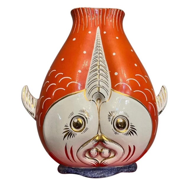 1950s Fish-Shaped Ceramic Vase, 1950s For Sale - Image 5 of 5