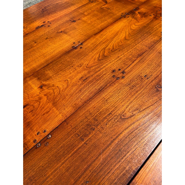 Monumental Vintage Walnut Dining Table With Queen Anne Style Pedestals For Sale In Philadelphia - Image 6 of 18