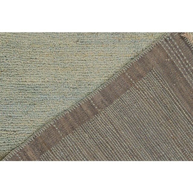 Textile Rug & Kilim’s Contemporary Rug in Gray and Blue For Sale - Image 7 of 7