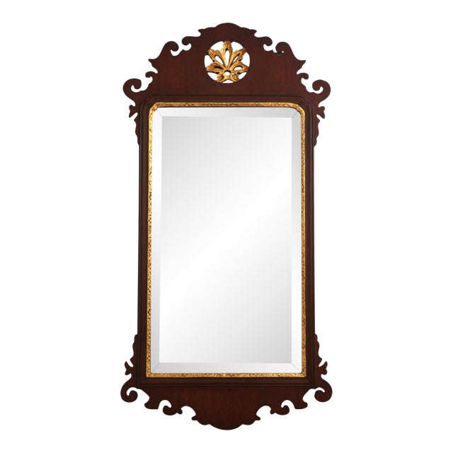 Friedman Brothers Colonial Williamsburg Chippendale Mahogany Mirror For Sale