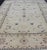 Cream Vintage Tabriz Rug With Beige Field and Deep Indigo Accents Geometric Design For Sale - Image 8 of 13
