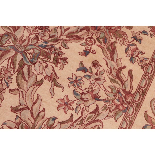 Shabby Chic 1990's Trellis Pak-Persian Beige/Brown Wool Rug - 8'1'' X 10'3'' For Sale In New York - Image 6 of 9