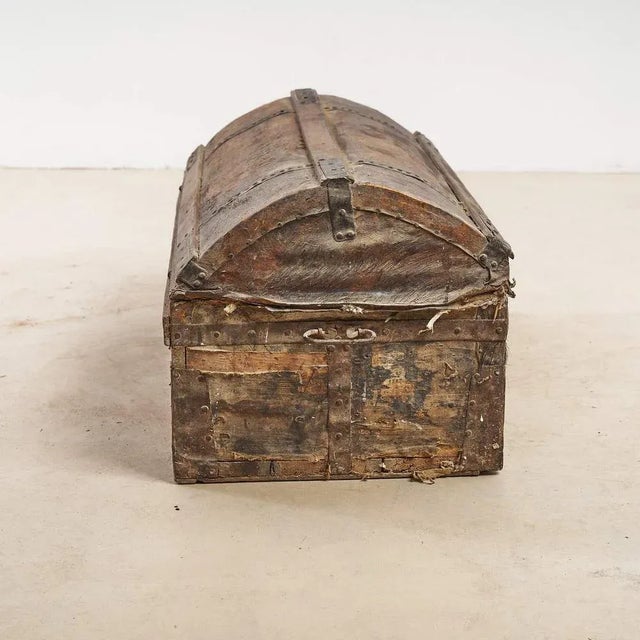 Trunk with Wild Boar Leather For Sale - Image 3 of 10