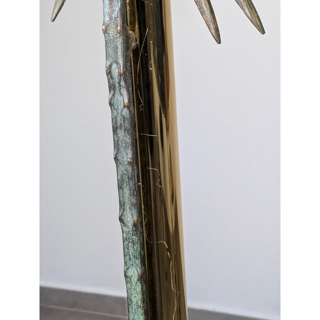 Fan Palm Bronze and Brass Floor Lamp from Valenti, 1970s For Sale - Image 6 of 17
