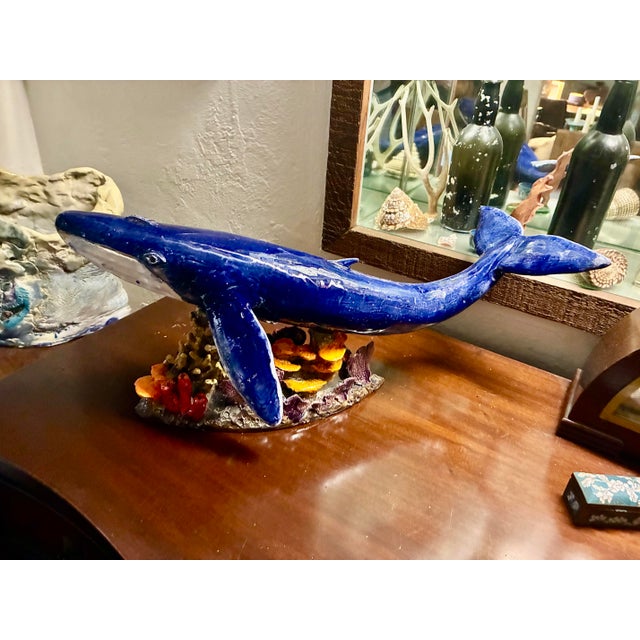 Unique Hand-Made Sculptural Glazed Ceramic Humpback Whale by Rexx Fischer For Sale - Image 10 of 10