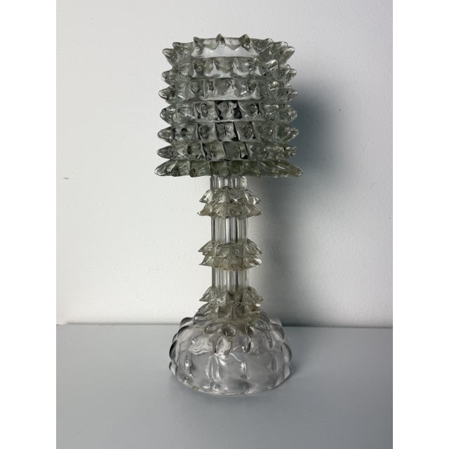 Rostrato Murano Glass Table Lamp in the style of Barovier & Toso, 1940s For Sale - Image 12 of 12