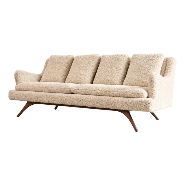 Venetian Sofa by Vladimir Kagan in Shearling, C. 1950s For Sale