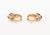 Metal 14k Yellow Gold Amethyst and Diamond Hoop Earrings For Sale - Image 7 of 7