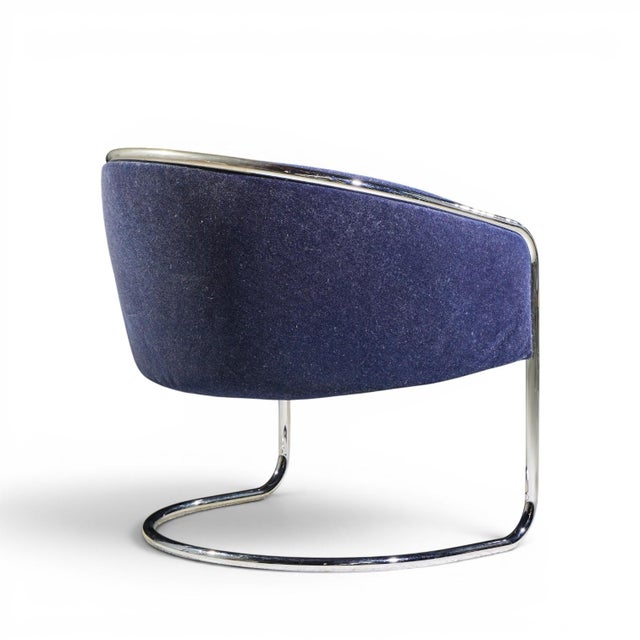 Anton Lorenz for Thonet Mid Century Chrome Tub Chairs - Pair For Sale - Image 10 of 12