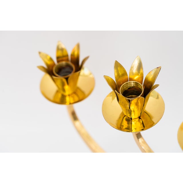 Large Jewish Hammered Candelabra for 7 Candles, 1920s For Sale - Image 10 of 17