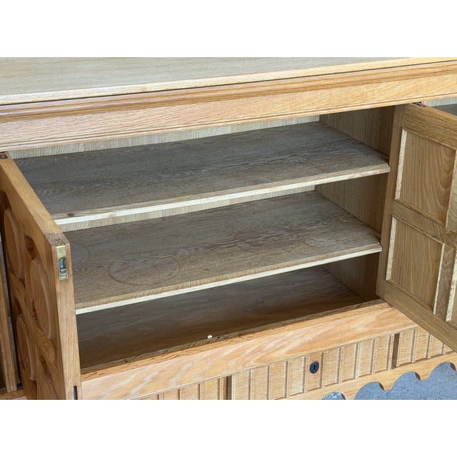 Oak Brutalist Sideboard by Henning Kjærnulf for Nyrup Møbelfabrik, 1960s For Sale - Image 8 of 18