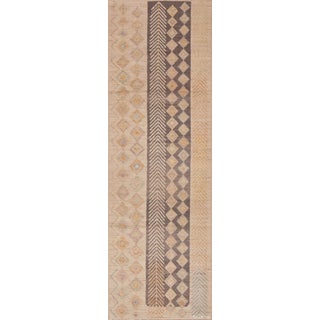 Nazmiyal Collection Artistic Tribal Geometric Contemporary Runner Rug For Sale