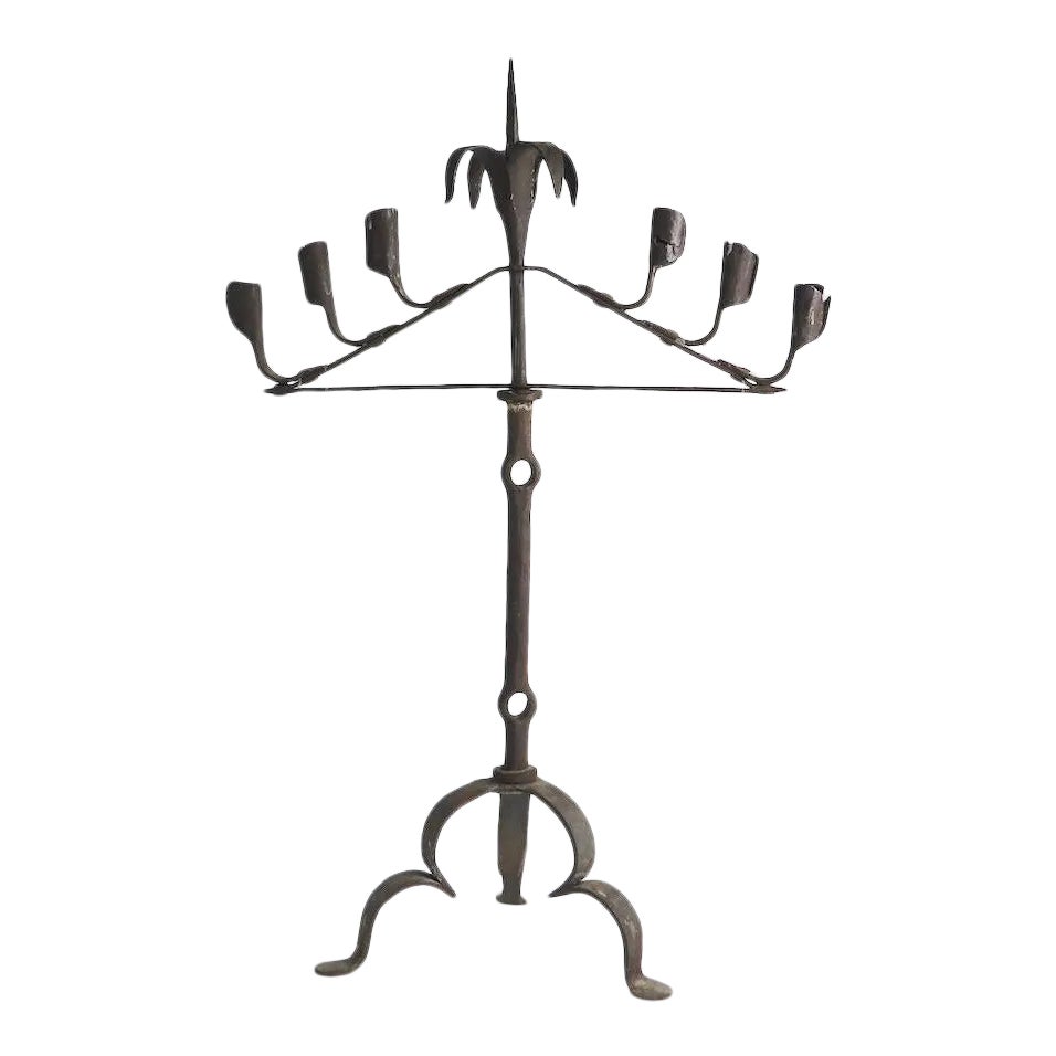 Wrought Iron Arts and Crafts Mission Style Candelabra Chairish