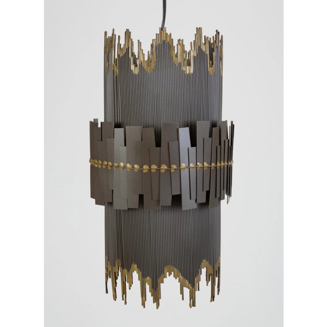 Curtis Jere Brutalist Pendant Lamp For Sale In Los Angeles - Image 6 of 13