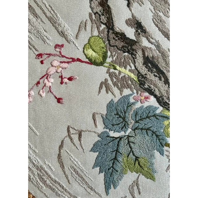 Vintage Bunka Embroidery Rooster Art-Framed-Japanese Punch Needlework-Textile For Sale - Image 4 of 12