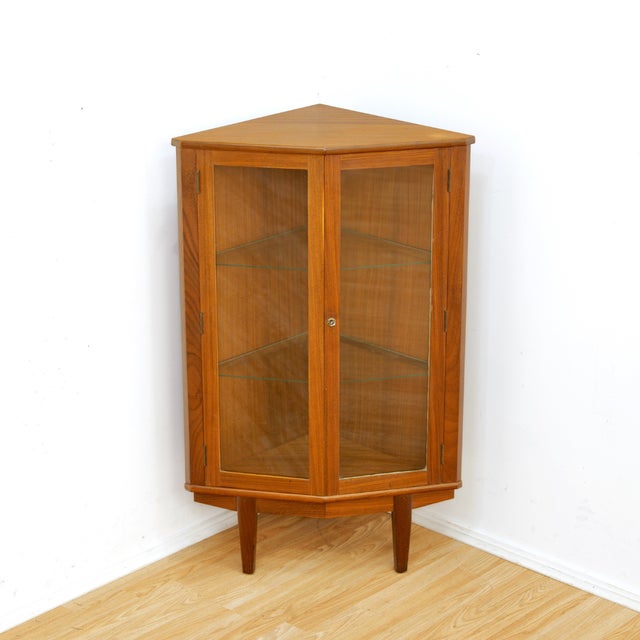 Mid-Century Modern 1960s Mid Century Corner Bar Cabinet by Turnidge of London For Sale - Image 3 of 9