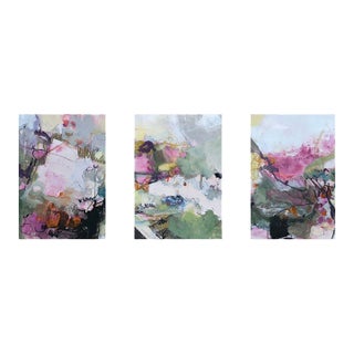 Forest Bounty Trio — Contemporary Meditative Abstract Painting Set For Sale