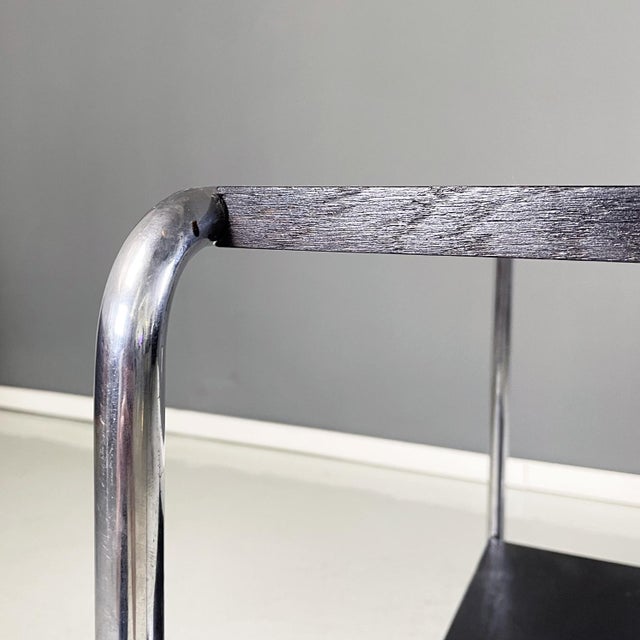 Black German Black Wood and Steel Coffee Table from Arnold Bauhaus Collection, 1980s For Sale - Image 8 of 14