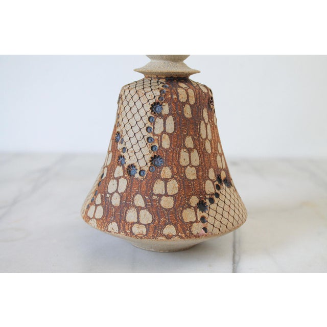 Don McWhorter Studio Pottery Vessel or Vase Featuring Snakeskin Pattern For Sale In Milwaukee - Image 6 of 7